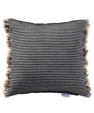 Textured Stripe Indoor Pillow Midnight